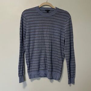 Theory 98% Wool Men's Blue Striped Sweater